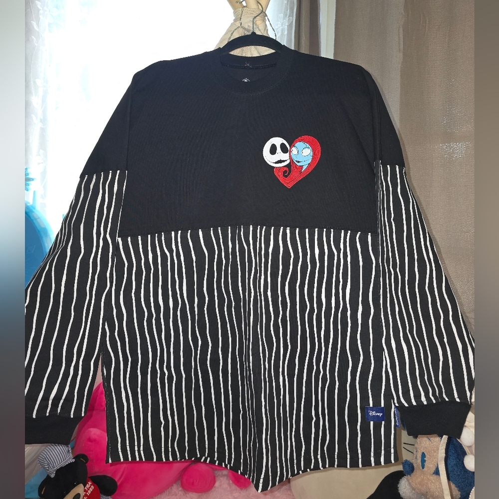 Disney Park Jersey Jack Skellington & Sally Nightmare Before Christmas Size S